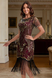 Great Gatsby Party Korte Mouwen Palilett Flapper jurk uit de jaren 1920