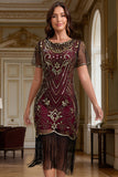 Great Gatsby Party Korte Mouwen Palilett Flapper jurk uit de jaren 1920