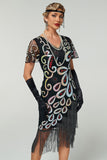 Vintage pailletten franje Great Gatsby Flapper jurk uit de jaren 20