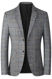 Koffie-genotched revers enkelrijig herenblazer jack
