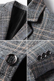 Koffie-genotched revers enkelrijig herenblazer jack