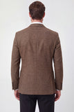 Notch reversbruin enkelrijig herenbalblazer