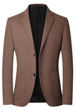 Notch reversbruin enkelrijig herenbalblazer