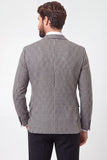 Zwarte Double Breasted Revers Revers Heren Blazer