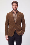 Notch reversbruin enkelrijig herenbalblazer