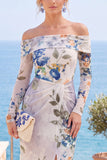 Roze, rood bloemen strapless schede met bloemen gerimpelde formele jurk met split
