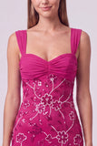 Hemelsblauwe gerimpelde bloemen bodycon korte homecomingjurk met pailletten