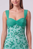 Hemelsblauwe gerimpelde bloemen bodycon korte homecomingjurk met pailletten