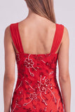 Hemelsblauwe gerimpelde bloemen bodycon korte homecomingjurk met pailletten