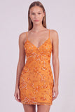 Roze bloemen bodycon pailletten met kralen versierde korte homecomingjurk met kant op de rug