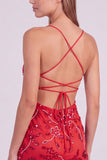 Roze bloemen bodycon pailletten met kralen versierde korte homecomingjurk met kant op de rug