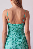 Fuchsia Spaghetti Straps Bloemige Bodycon Kralenbezette Korte Homecoming Jurk