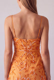 Fuchsia Spaghetti Straps Bloemige Bodycon Kralenbezette Korte Homecoming Jurk