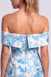 Groene strapless bloemenprint bodycon korte homecomingjurk