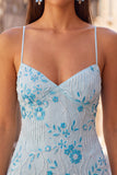 Abrikoos Bodycon Spaghetti Straps met kralen bezet korte homecoming jurk met pailletten