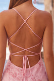 Abrikoos Bodycon Spaghetti Straps met kralen bezet korte homecoming jurk met pailletten