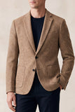 Khaki notch revers enkelknopig 2-knops herencolbert met zakken