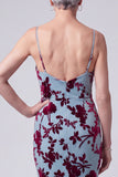 Lake Blue V-hals fluwelen zeemeermin Long Mother of the Bride jurk met cape