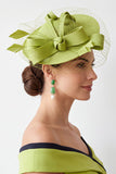 Groene Sinamay Vogelkooi Netsluier Fascinatorhoed