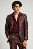 Enkelrijzige bronzer herenbalblazer met inkepende revers