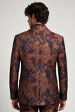 Enkelrijzige bronzer herenbalblazer met inkepende revers