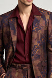 Enkelrijzige bronzer herenbalblazer met inkepende revers