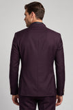 Claret enkelrijig staand herenbalblazer
