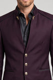 Claret enkelrijig staand herenbalblazer