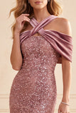 Desert Rose Zeemeermin Halter Pailletten Fluweel Lange Formele Jurk