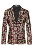 Bordeauxrood Eenknoops Notch Revers Herenbalblazer