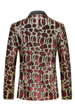 Bordeauxrood Eenknoops Notch Revers Herenbalblazer