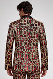 Bordeauxrood Eenknoops Notch Revers Herenbalblazer