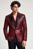 Peak Revers Bordeaux Eenknops Herenbalblazer