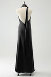 Peacock Sheath V-hals Backless Wedding Guest Dress met split