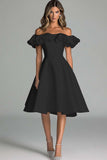 Wit Off The Shoulder A Line Trouwjurk Met Ruches