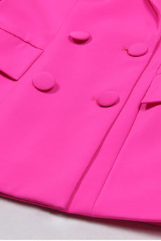 Hot Pink Peak revers 3-delige dames Prom Suits