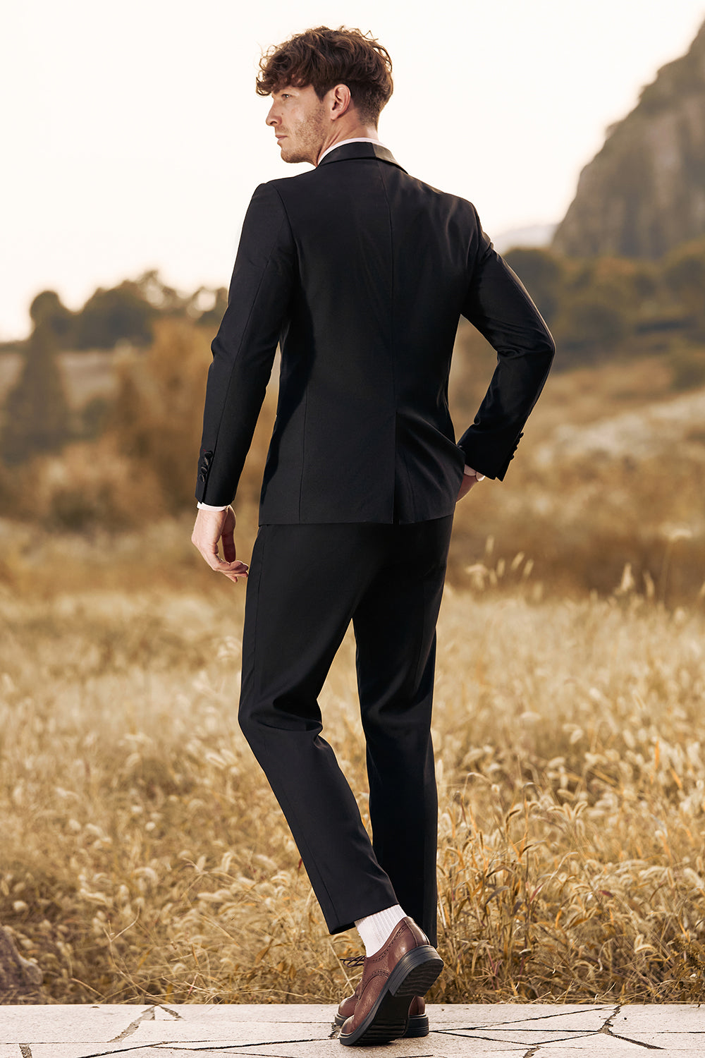 2-delig Herenpak Slim Fit Katoen Effen Design - Mezam Store 2-delig Herenpak Slim Fit Katoen Effen Design - Mezam Store