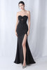 Afbeelding in Gallery-weergave laden, Zwarte zeemeermin Sweetheart lange formele jurk met split