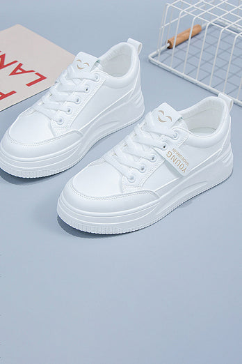 Witte Platte Casual Sneakers