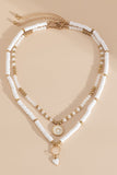 Boho witte kralen ketting