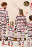 Zwart-wit bedrukte kerst fmaily bijpassende pyjamaset