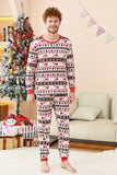 Zwart-wit bedrukte kerst fmaily bijpassende pyjamaset