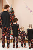 Zwarte Trick or Treat bedrukte Halloween familie pyjamaset