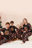 Zwarte Trick or Treat bedrukte Halloween familie pyjamaset