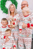 Sneeuwvlok en herten Print grijze familie bijpassende kerst pyjama's set