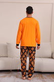 Pompoen Print Oranje Halloween Familie Pyjama Set