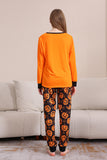 Pompoen Print Oranje Halloween Familie Pyjama Set