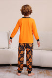 Pompoen Print Oranje Halloween Familie Pyjama Set