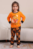 Pompoen Print Oranje Halloween Familie Pyjama Set