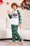 Groene en Witte Merry Christmas Family Pyjama Sets